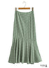 Boho Skirts in Green Garden For Women